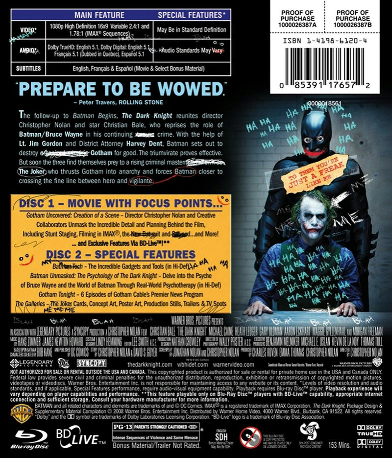 The Dark Knight (Blu-ray Special Edition) [Blu-ray]