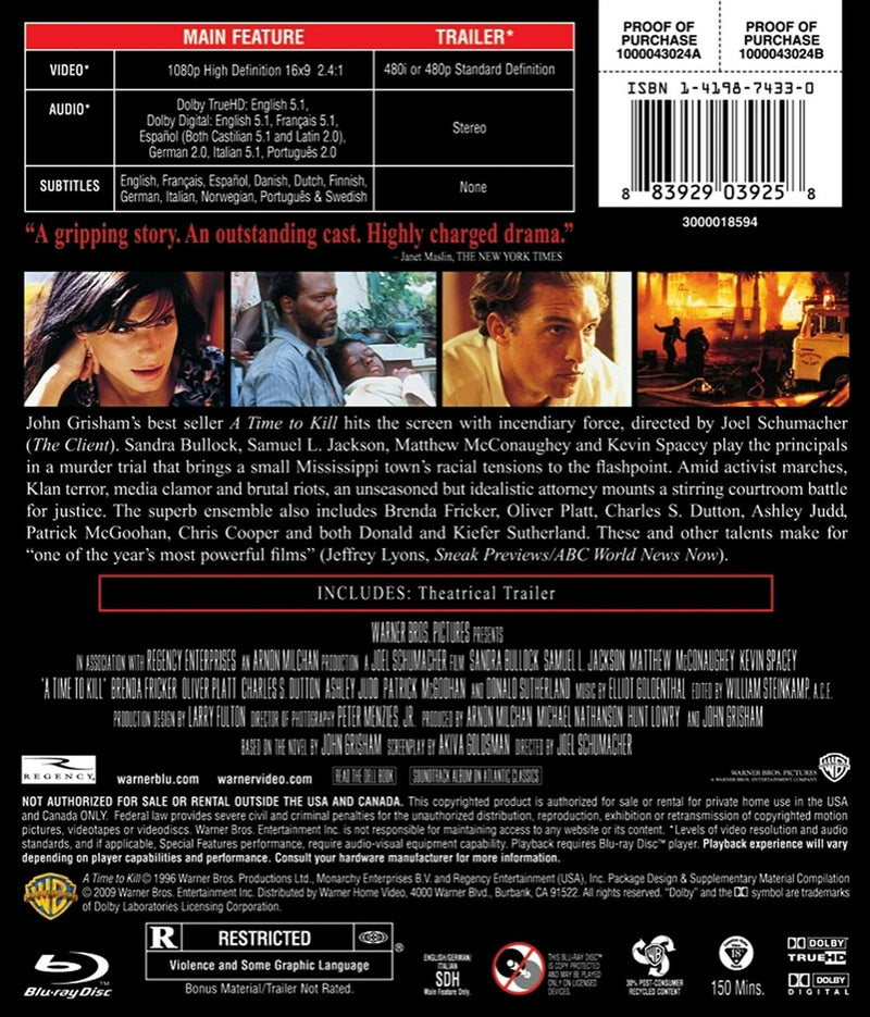 A Time to Kill [Blu-ray]