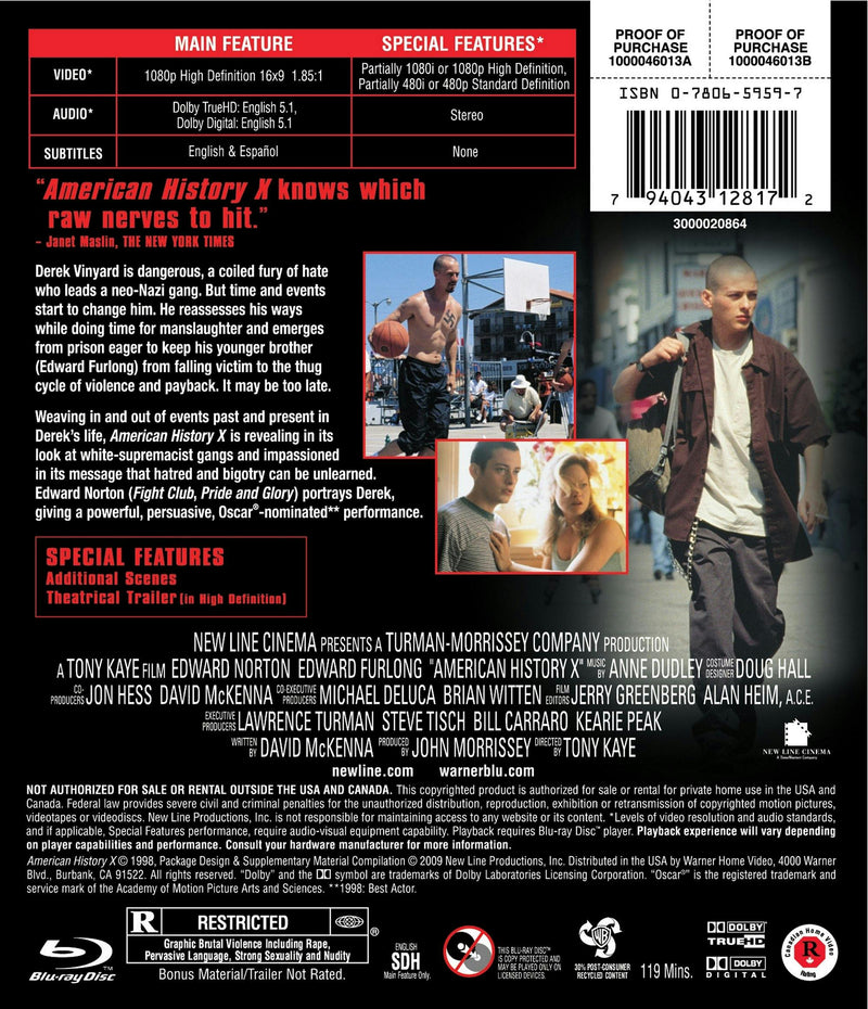 American History X [Blu-ray]
