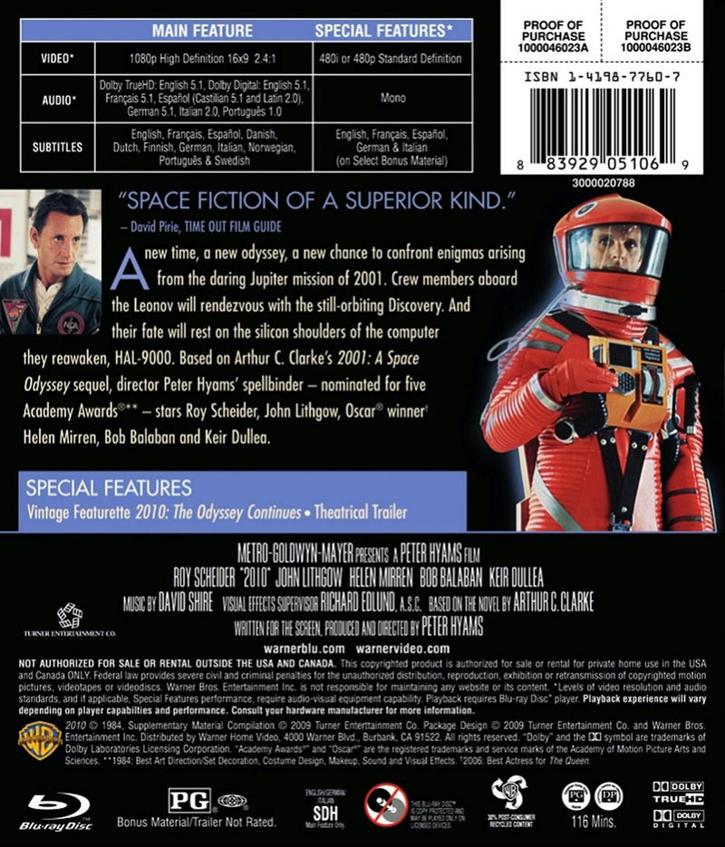 2010 - The Year We Make Contact [Blu-ray]