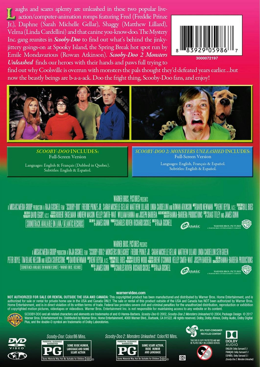 Scooby-Doo - The Movie/Scooby-Doo 2 - Monsters Unleashed (DVD New Box Art) [DVD]
