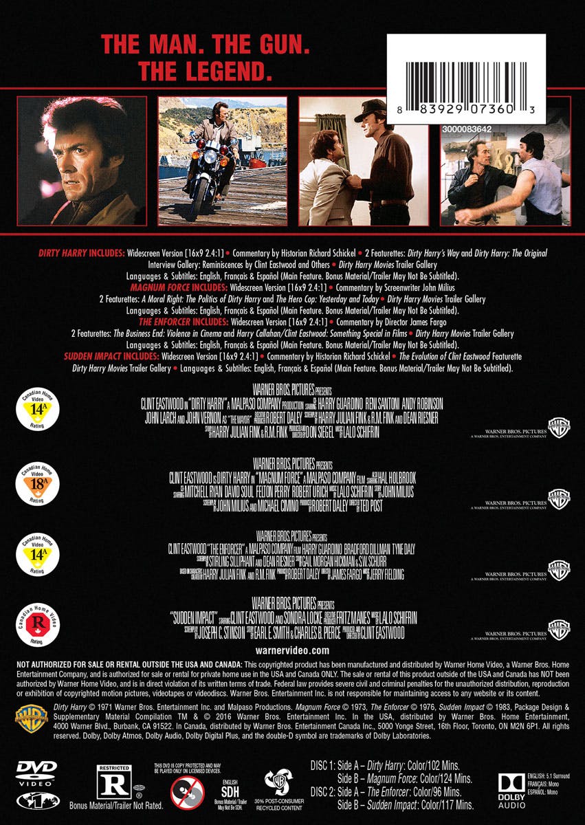 4 Film Favorites: Dirty Harry Collection (Box Set) [DVD]