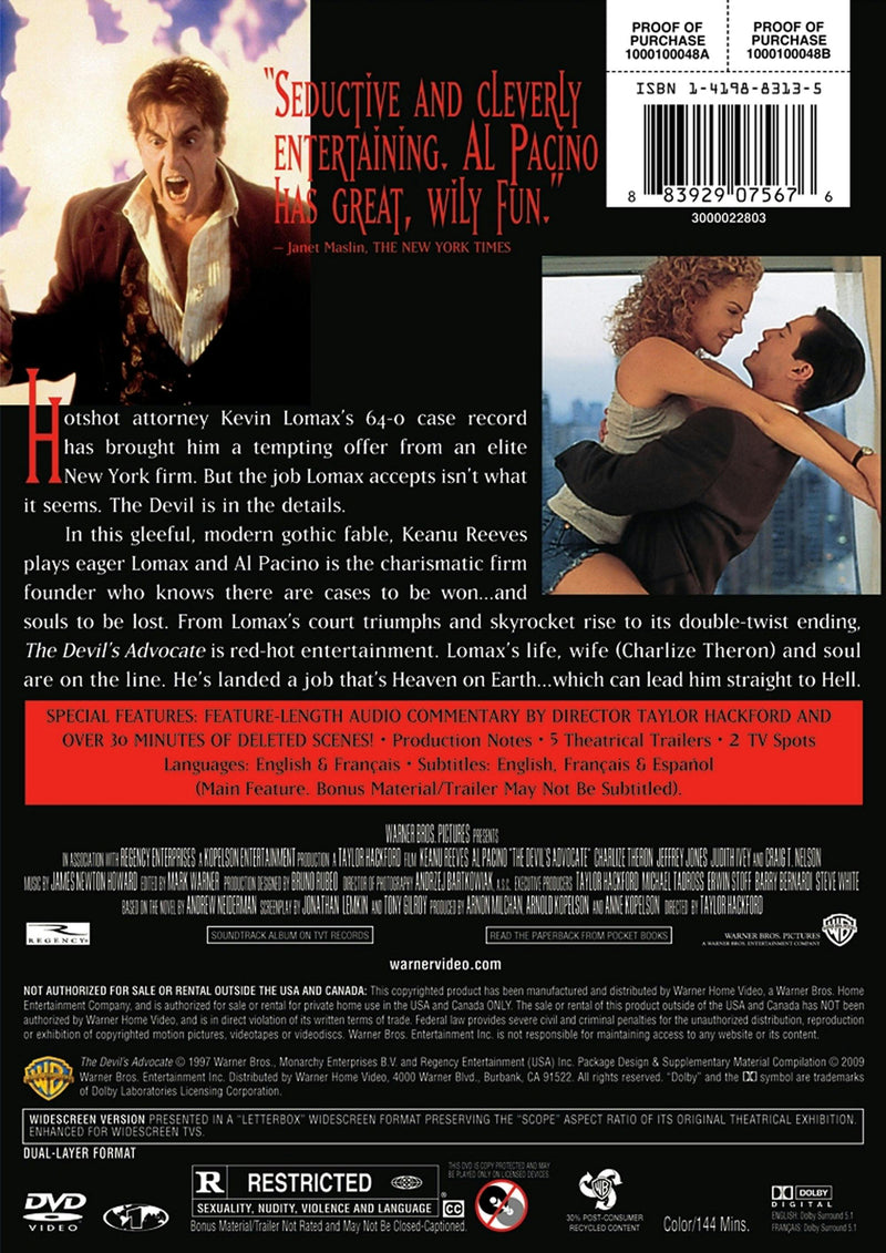 The Devil's Advocate [DVD]