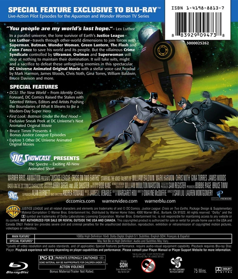 DCU Justice League: Crisis On Two Earths [Blu-ray]