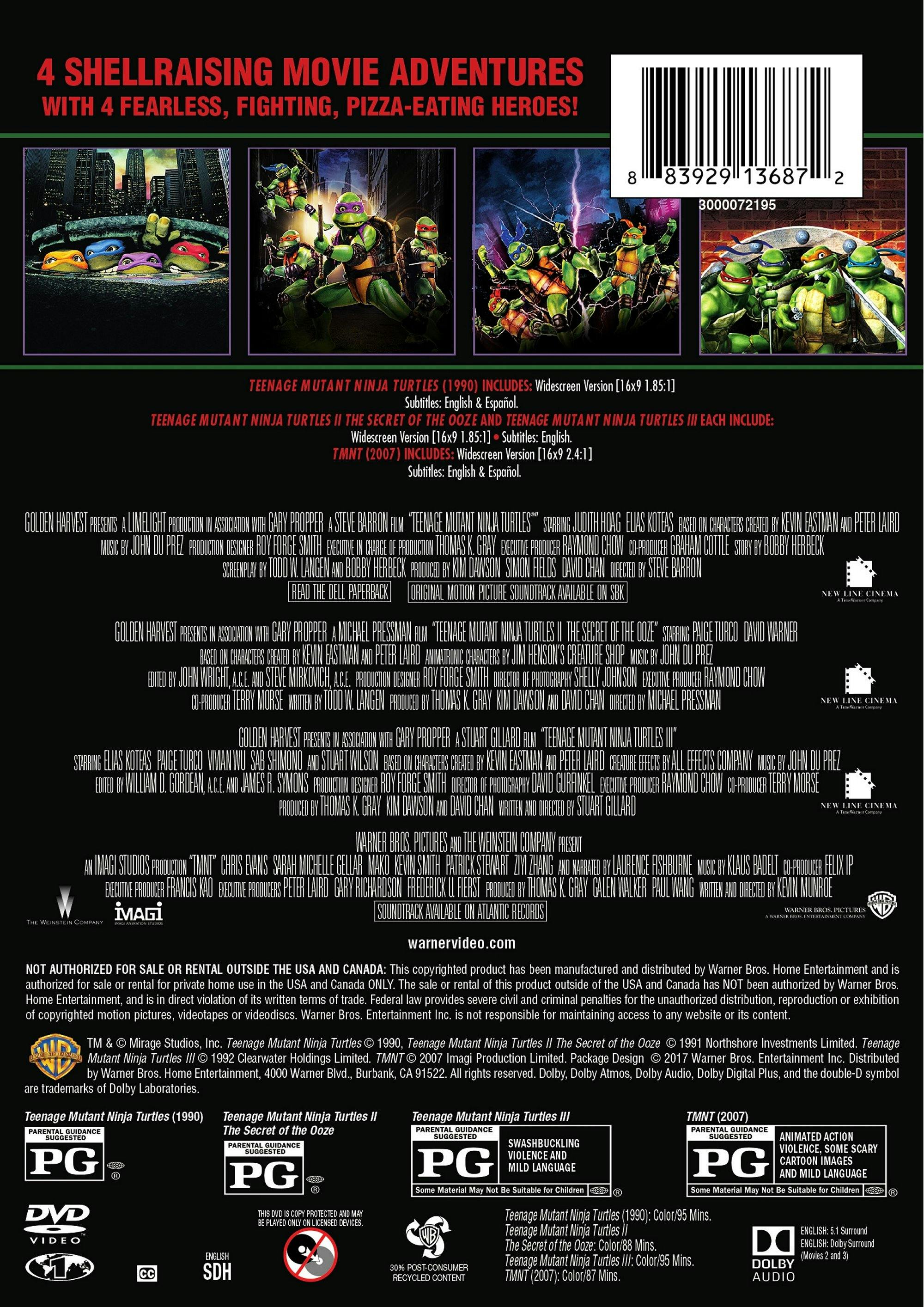 Teenage Mutant Ninja Turtles: 4-film Collection (DVD Set) [DVD
