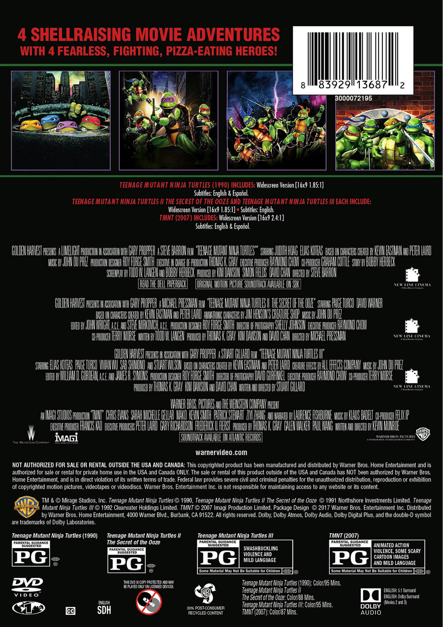 Teenage Mutant Ninja Turtles: 4-film Collection (DVD Set) [DVD]
