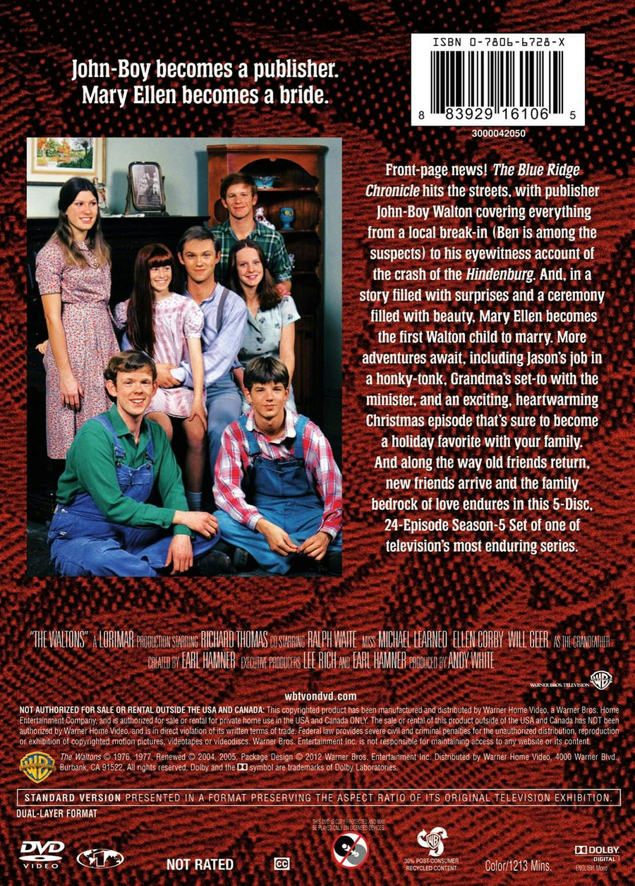 Waltons, The: The Complete Fifth Season (DVD New Box Art) [DVD]
