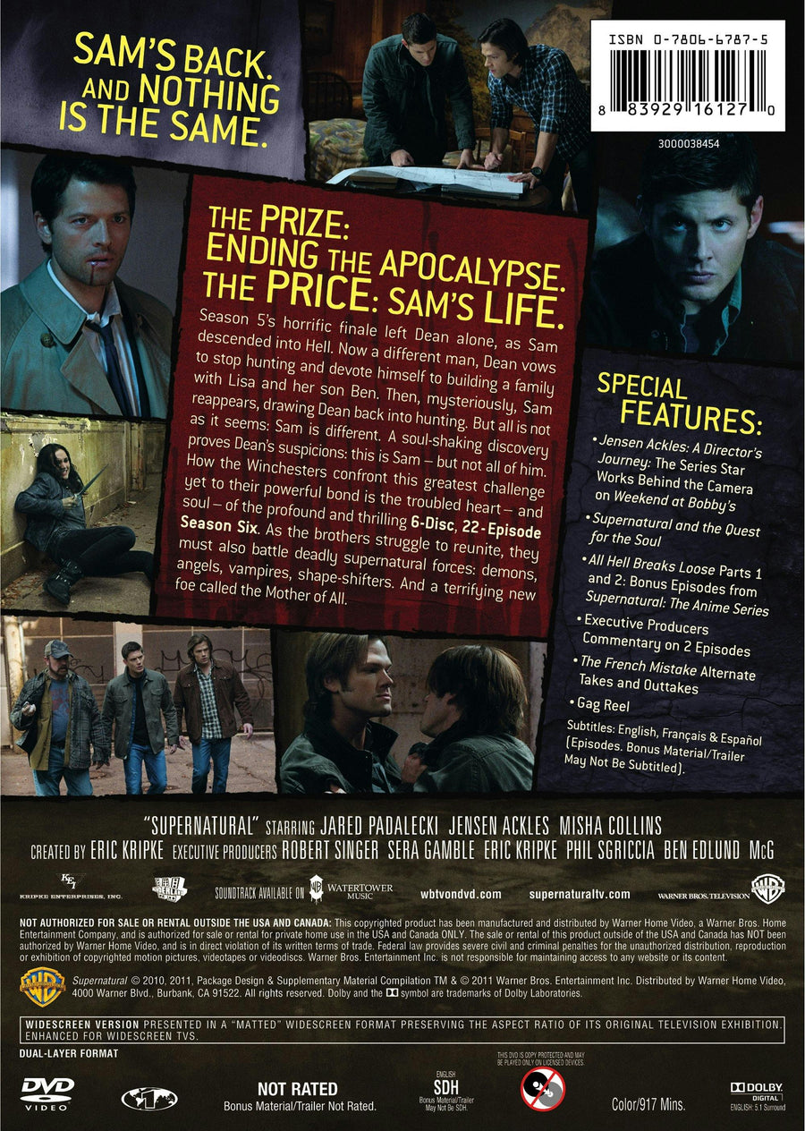 Supernatural: The Complete Sixth Season (Box Set) [DVD]