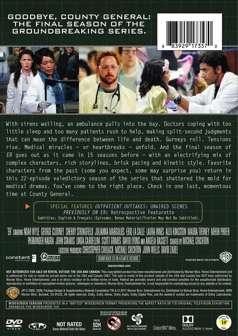 ER: The Complete Fifteenth Season [DVD]