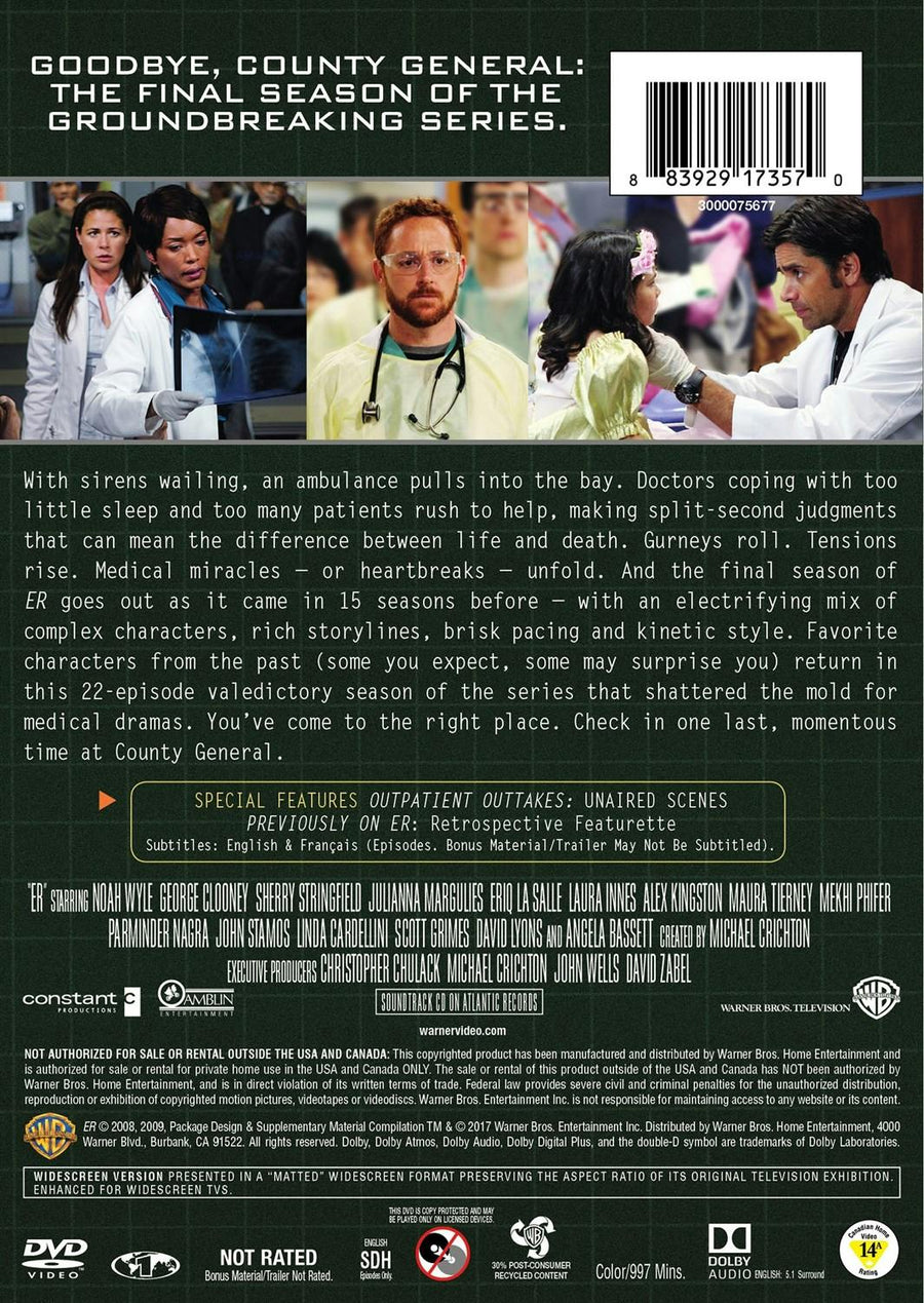 ER: The Complete Fifteenth Season [DVD]