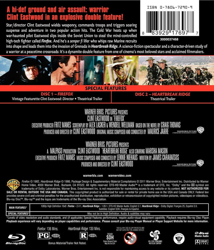 Firefox/Heartbreak Ridge (Blu-ray Double Feature) [Blu-ray]