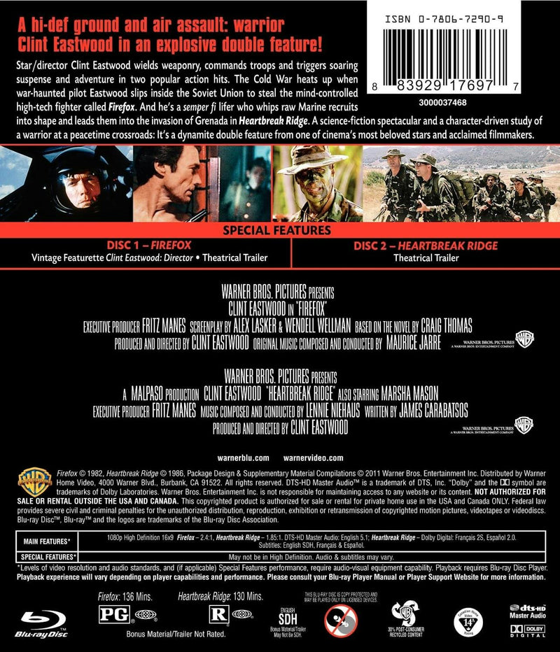 Firefox/Heartbreak Ridge (Blu-ray Double Feature) [Blu-ray]