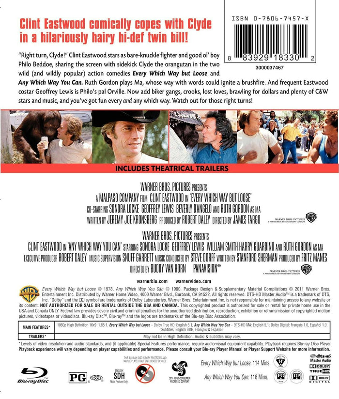 Every Which Way But Loose/Any Which Way You Can (Blu-ray Double Feature) [Blu-ray]