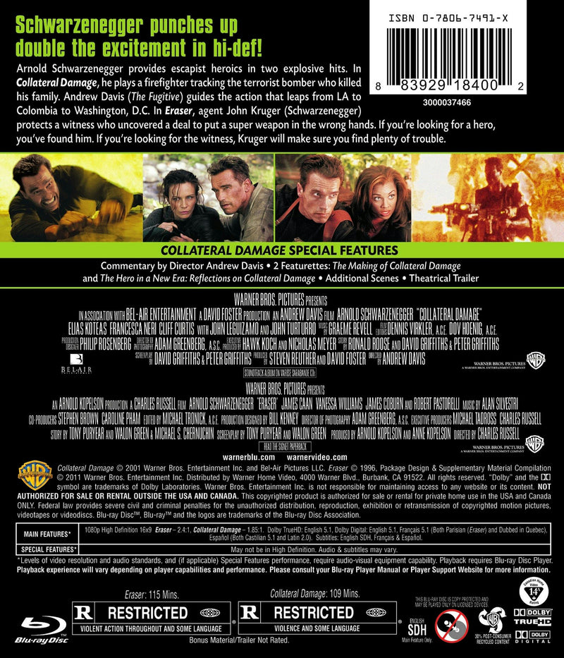 Eraser/Collateral Damage (Blu-ray Double Feature) [Blu-ray]