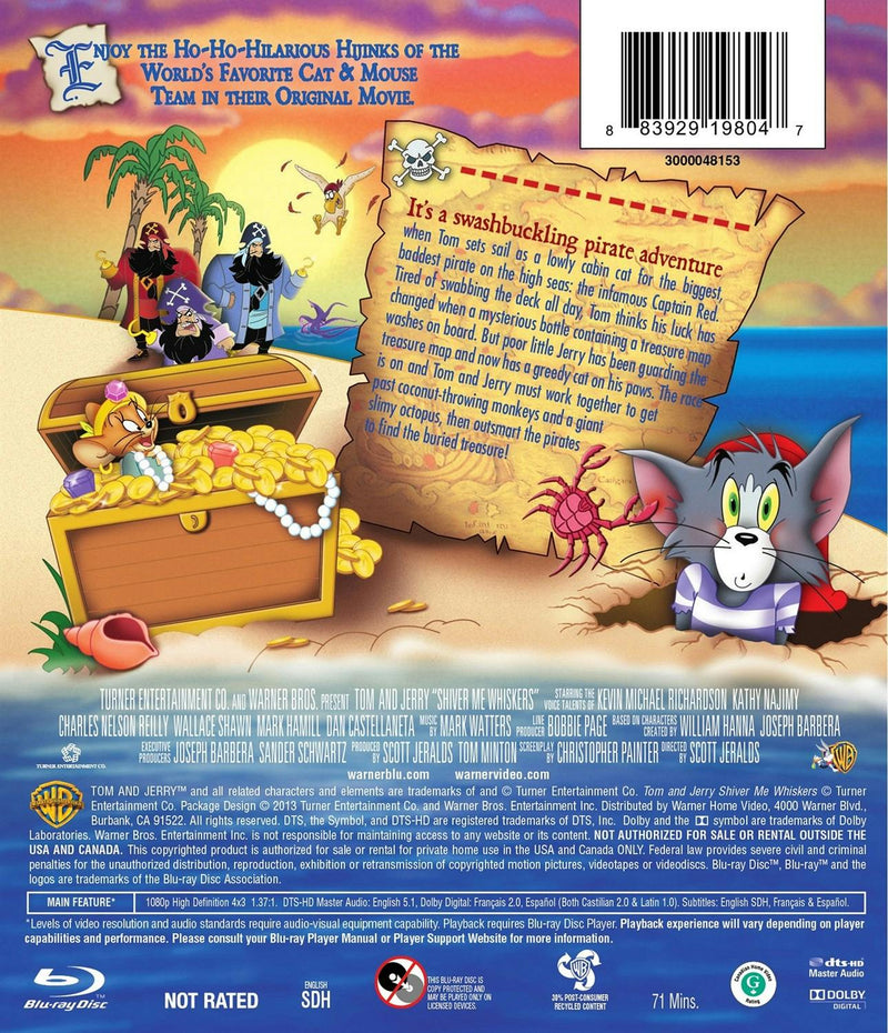 Tom and Jerry: Shiver Me Whiskers [Blu-ray]