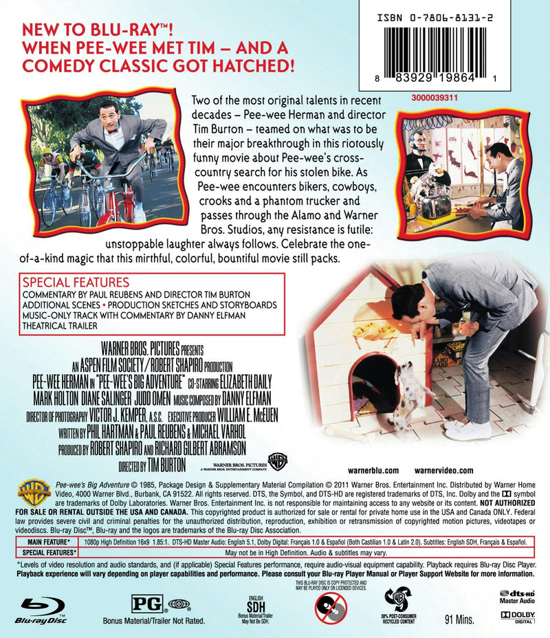 Pee-Wee's Big Adventure [Blu-ray]