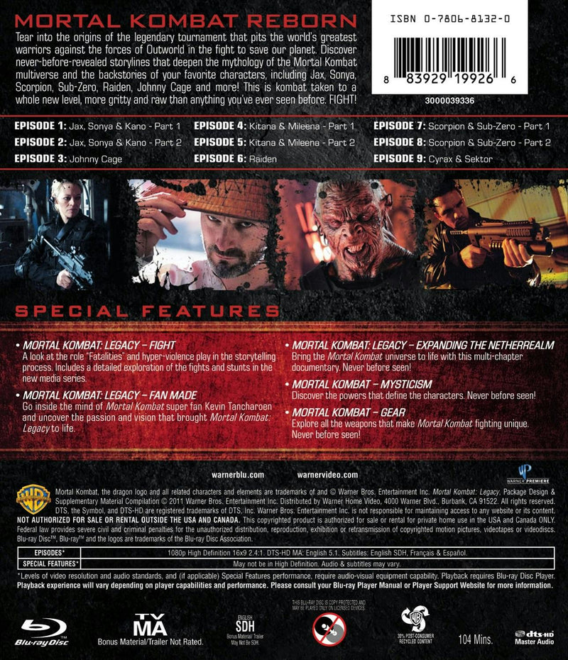 Mortal Kombat: Legacy [Blu-ray]