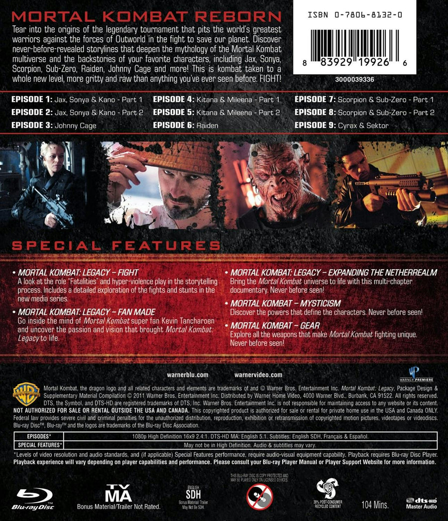 Mortal Kombat: Legacy [Blu-ray]