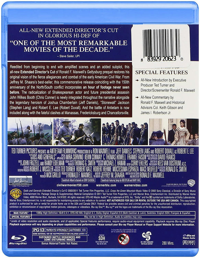 Gods and Generals - Extended Director's Cut (Blu-ray Director's Cut) [Blu-ray]