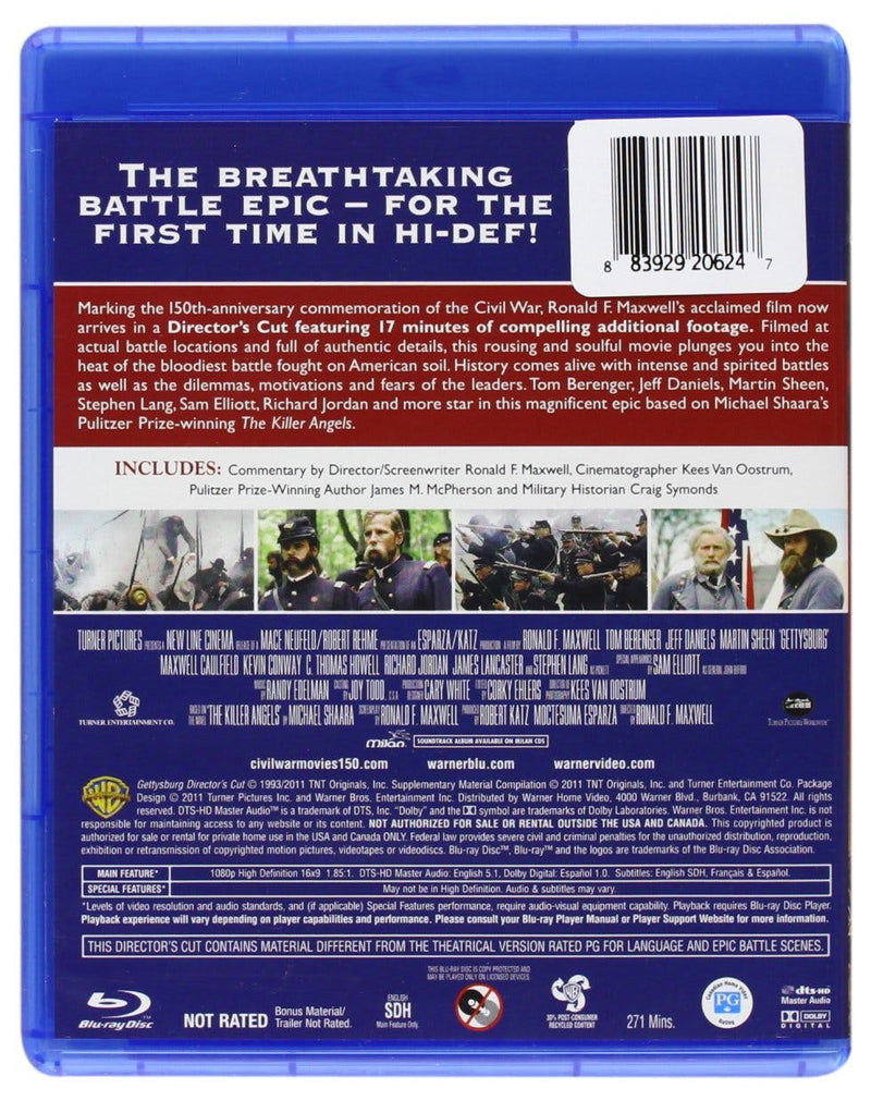 Gettysburg: Director's Cut (Blu-ray Director's Cut) [Blu-ray]