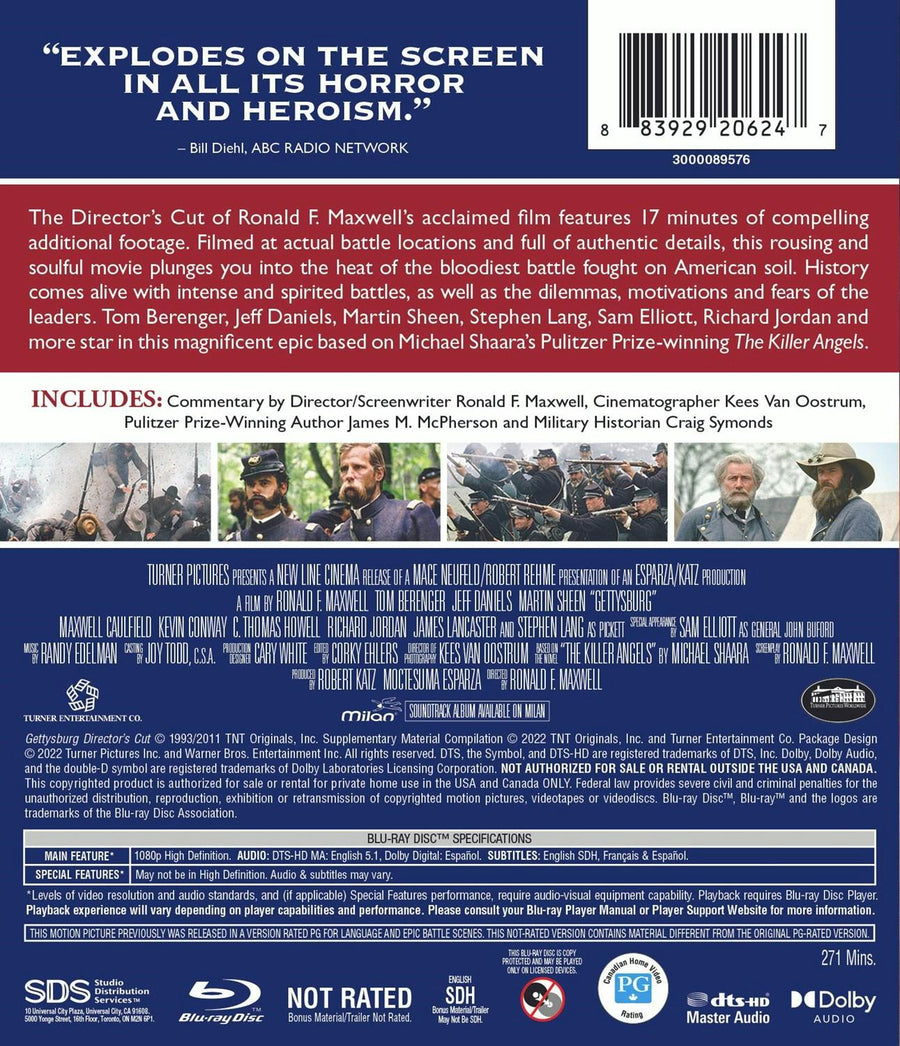 Gettysburg: Director's Cut (Blu-ray Director's Cut) [Blu-ray]