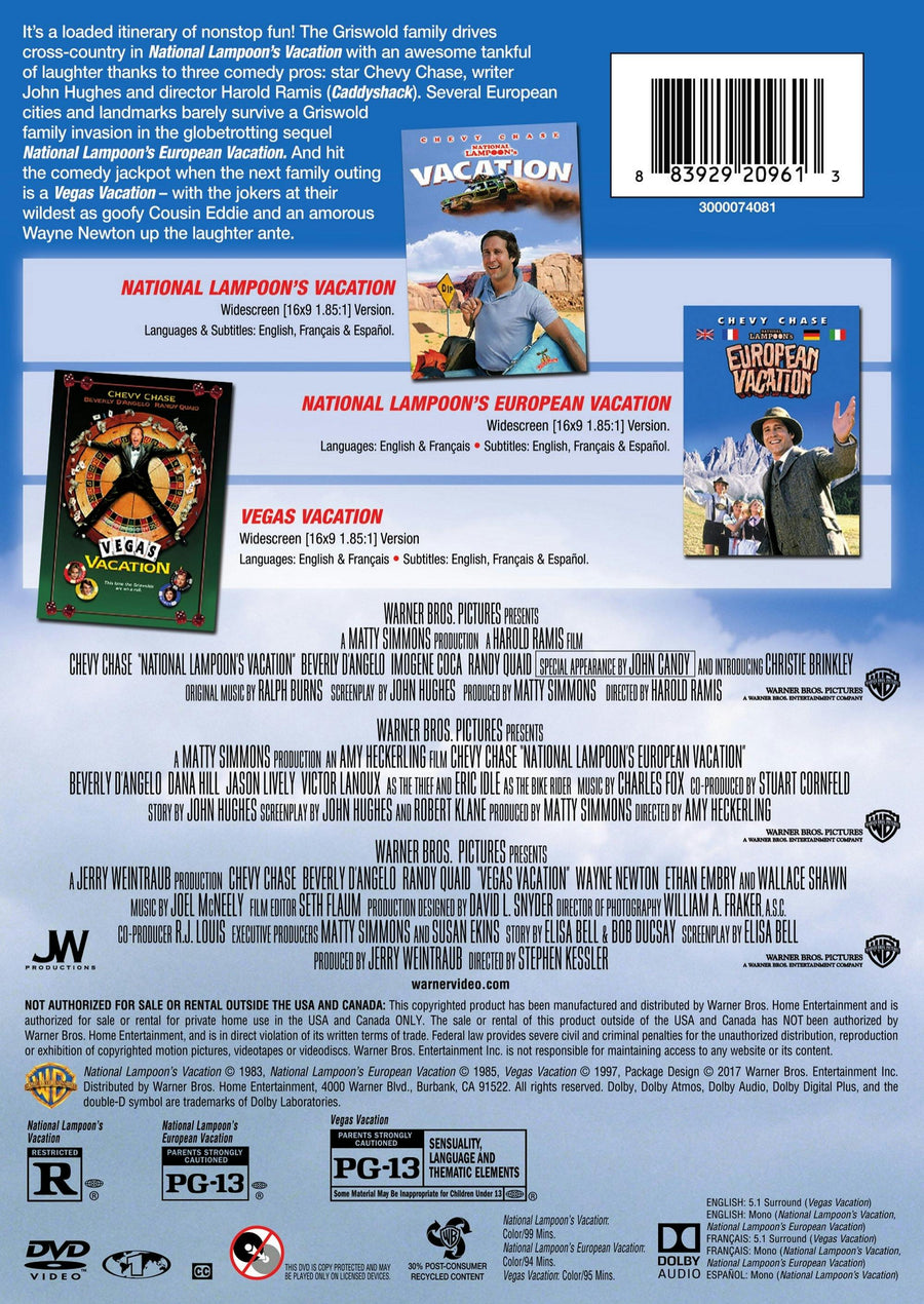 National Lampoon's Vacation/European Vacation/Vegas Vacation [DVD]