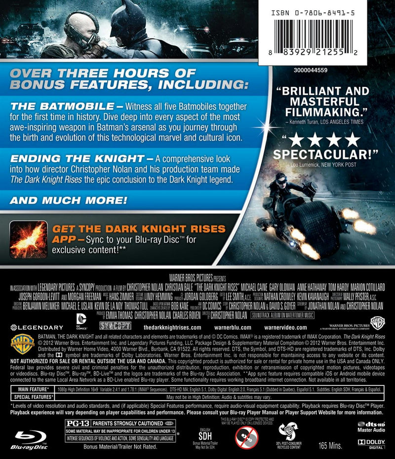 The Dark Knight Rises [Blu-ray]