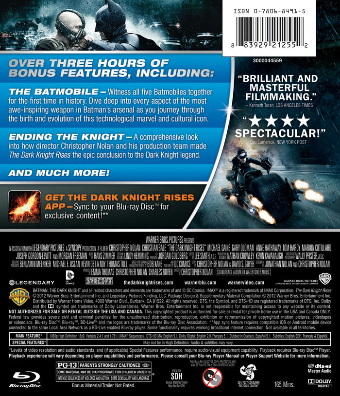 The Dark Knight Rises [Blu-ray]
