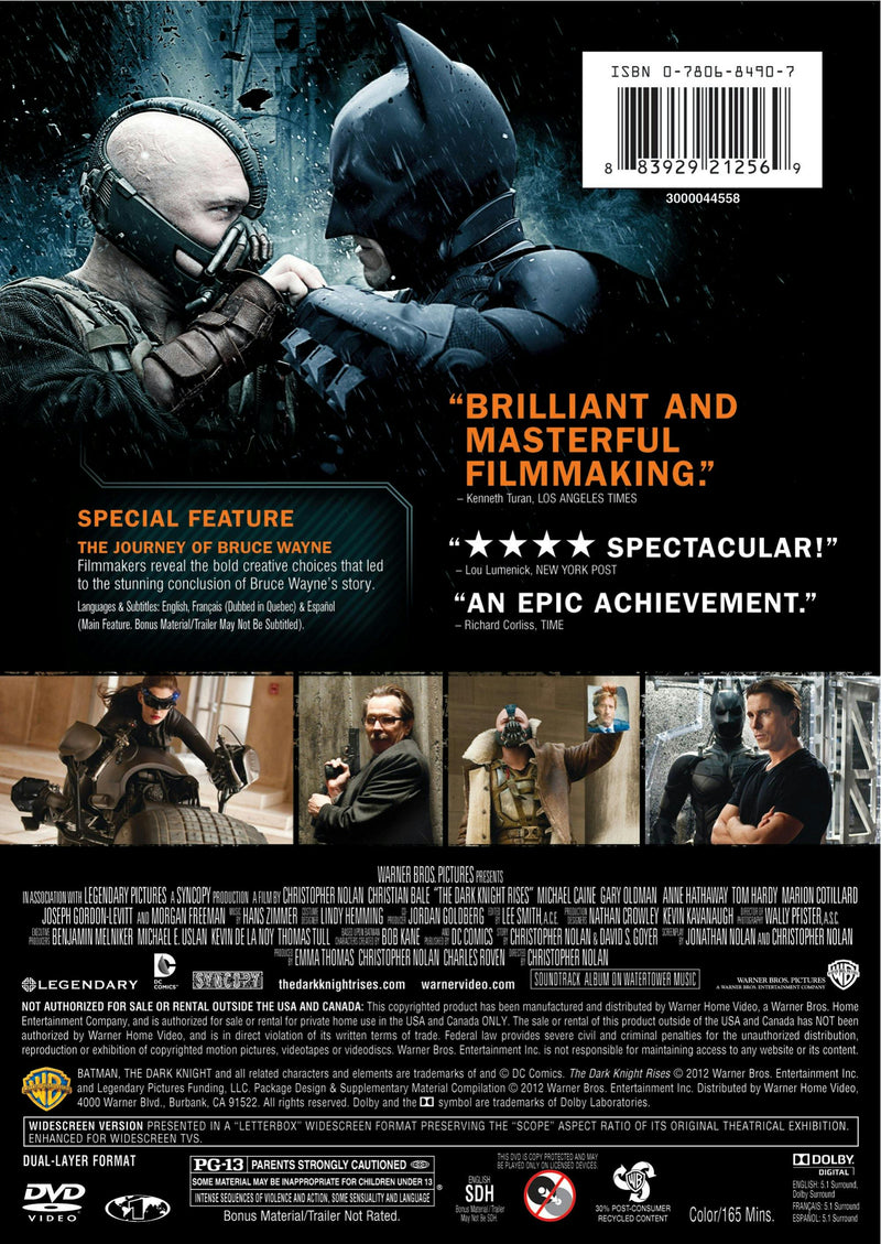 The Dark Knight Rises [DVD]