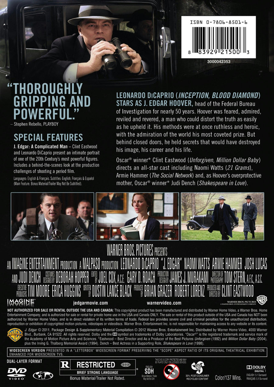 J. Edgar [DVD]