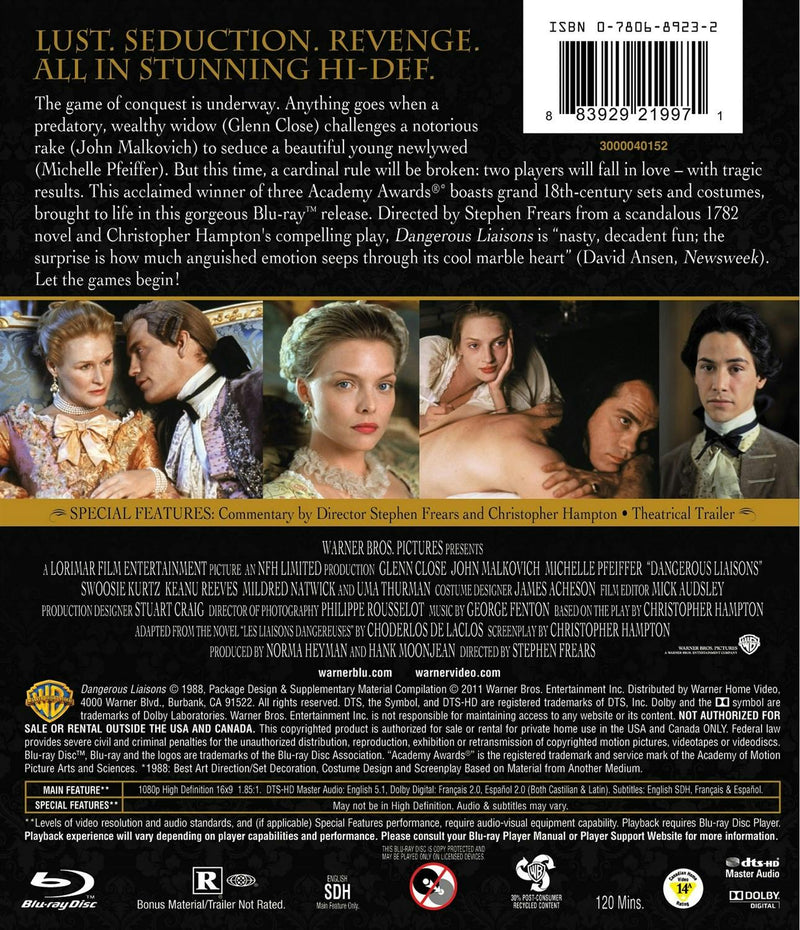 Dangerous Liaisons [Blu-ray]
