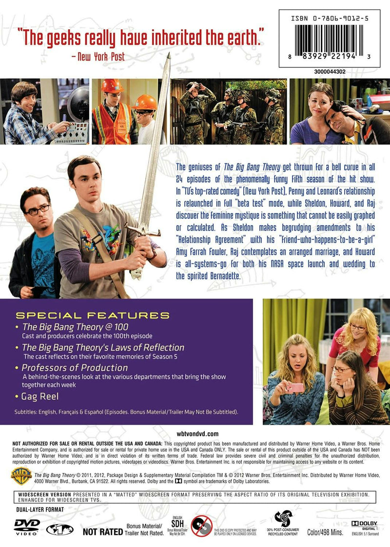 The Big Bang Theory: The Complete Fifth Season [DVD]