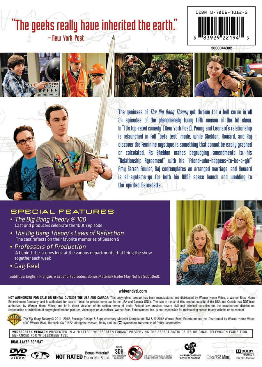 The Big Bang Theory: The Complete Fifth Season [DVD]