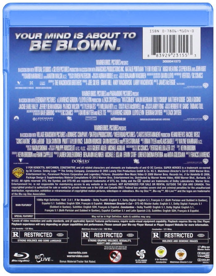 V for Vendetta/Watchmen/Constantine (Box Set) [Blu-ray]