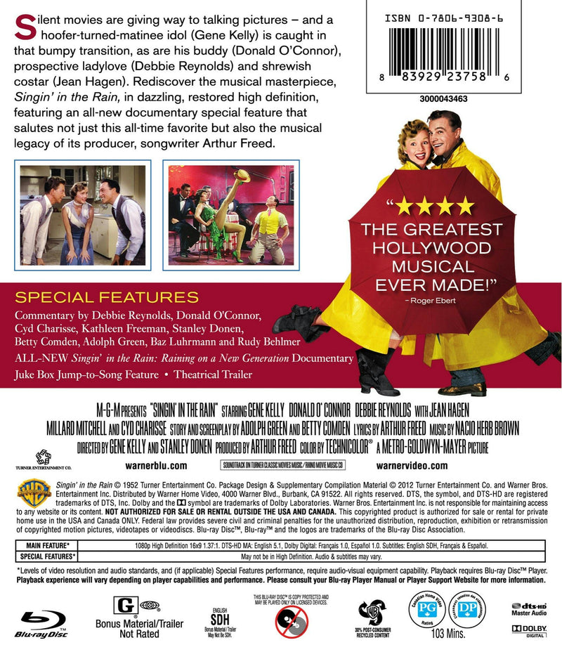 Singin' in the Rain (60th Anniversary Edition) [Blu-ray]