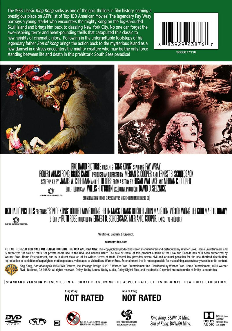 King Kong / Son of Kong, The DBFE (DVD Double Feature) [DVD]