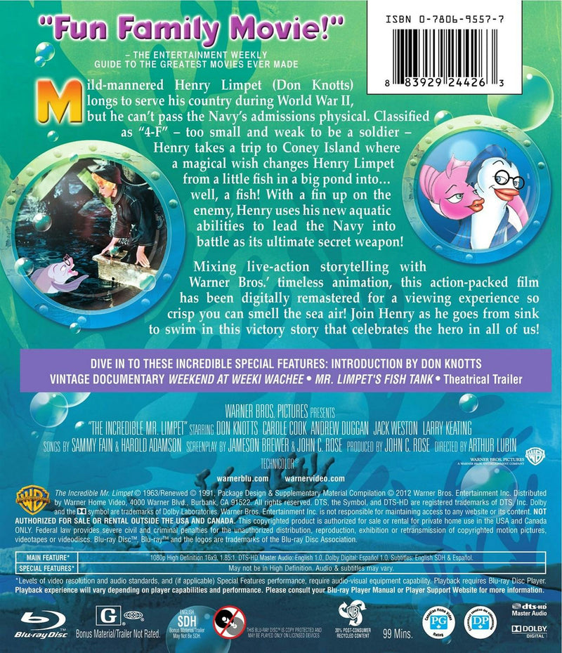 The Incredible Mr. Limpet [Blu-ray]