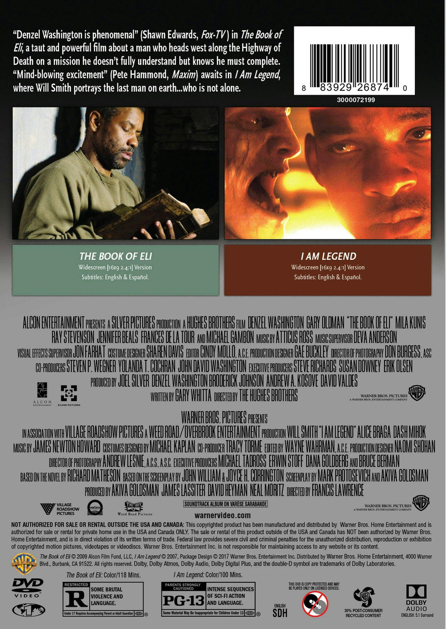 The Book of Eli/I Am Legend (DVD Double Feature) [DVD]