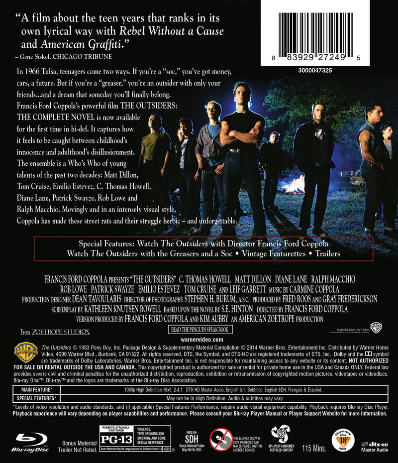 The Outsiders - The Complete Novel (Blu-ray Complete Experience) [Blu-ray]