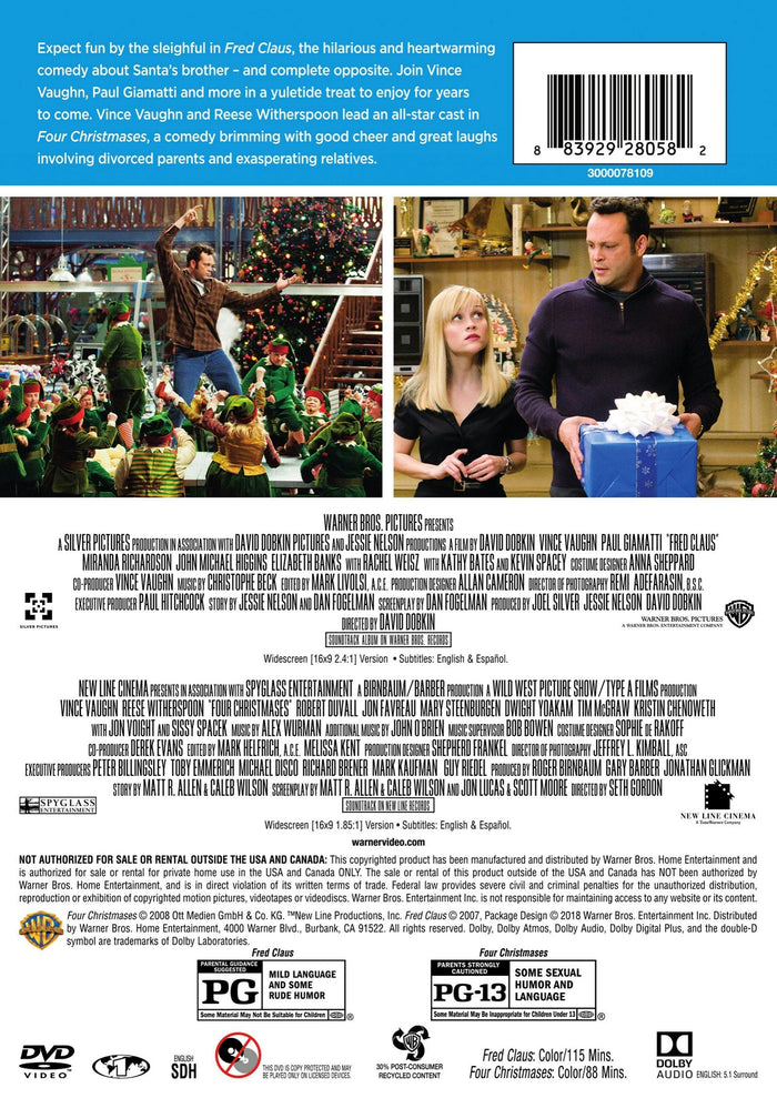 Fred Claus/Four Christmasses (DVD Double Feature) [DVD]