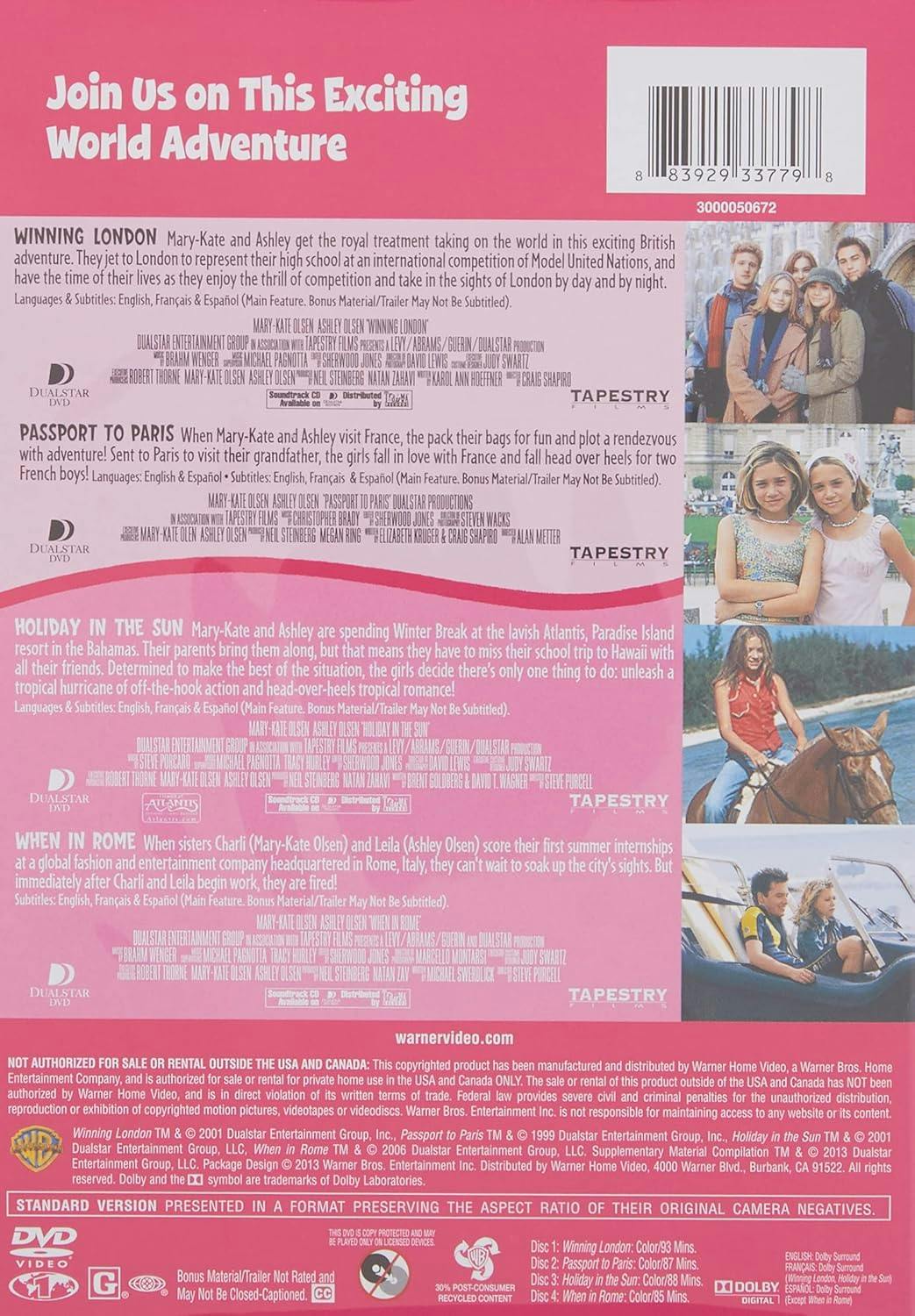 Mary-Kate and Ashley Travel the World (Box Set) [DVD] – GRUV