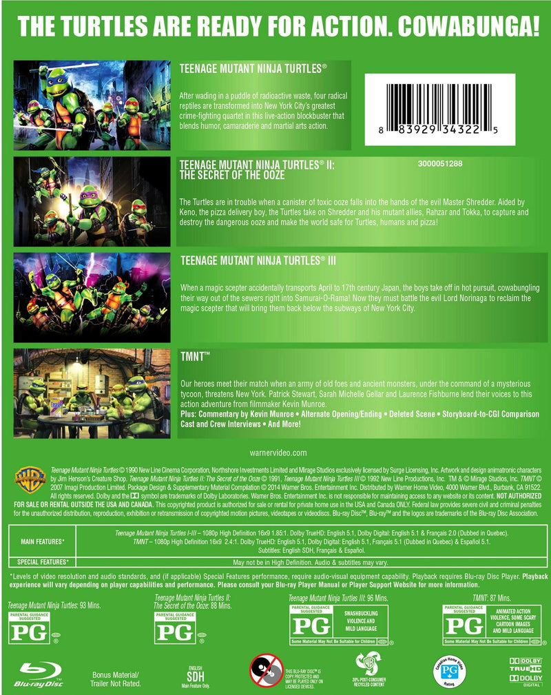 Teenage Mutant Ninja Turtles Film Collection [Blu-ray]