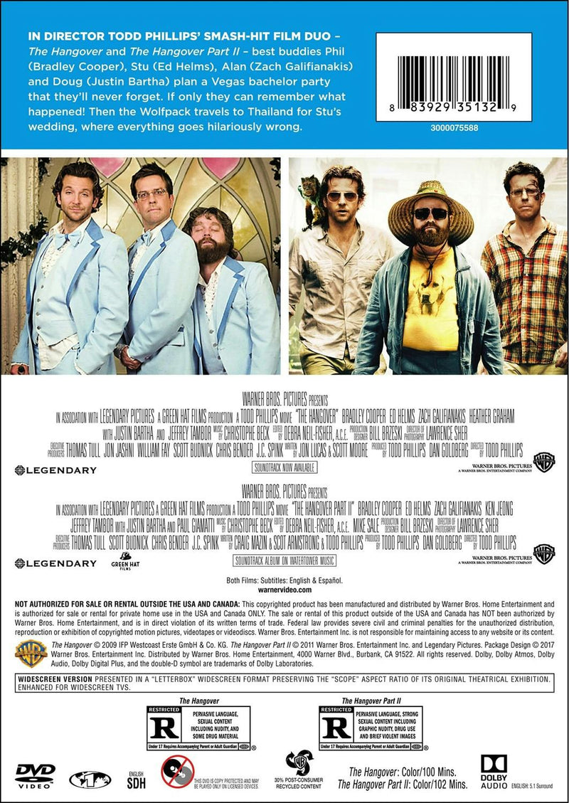 The Hangover / Hangover Part II [DVD]