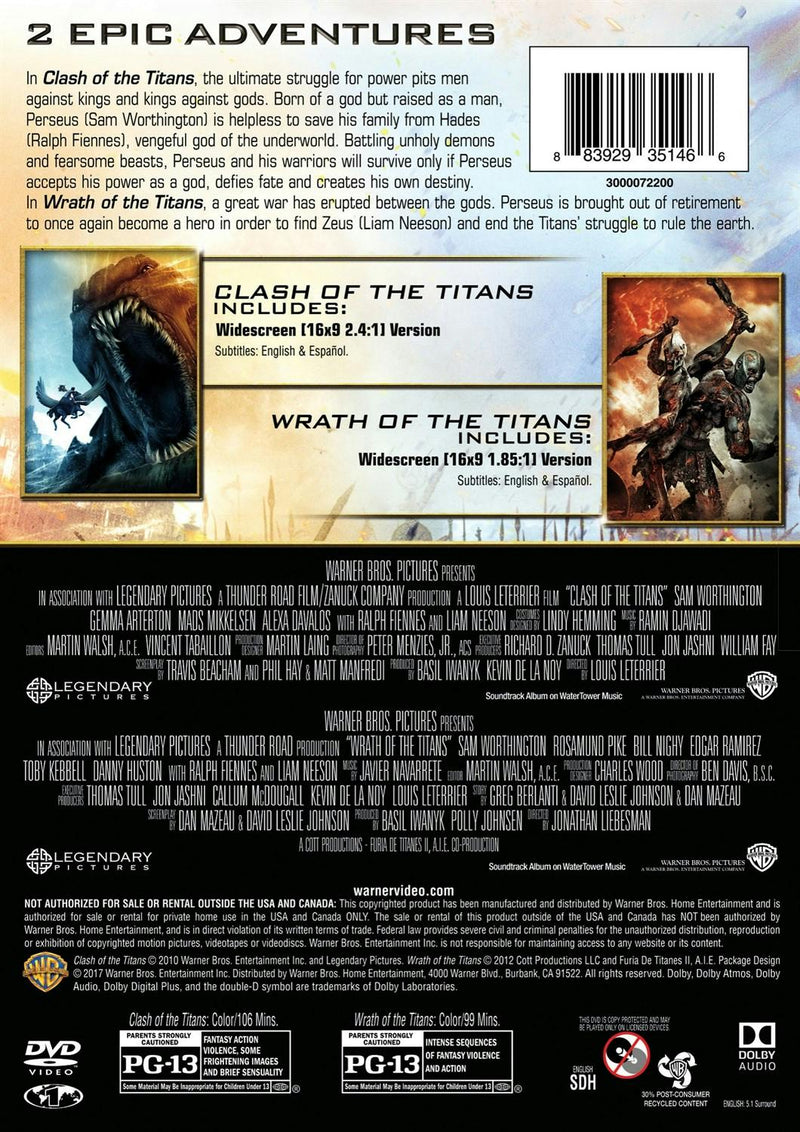 Clash of the Titans/Wrath of the Titans (DVD Double Feature) [DVD]