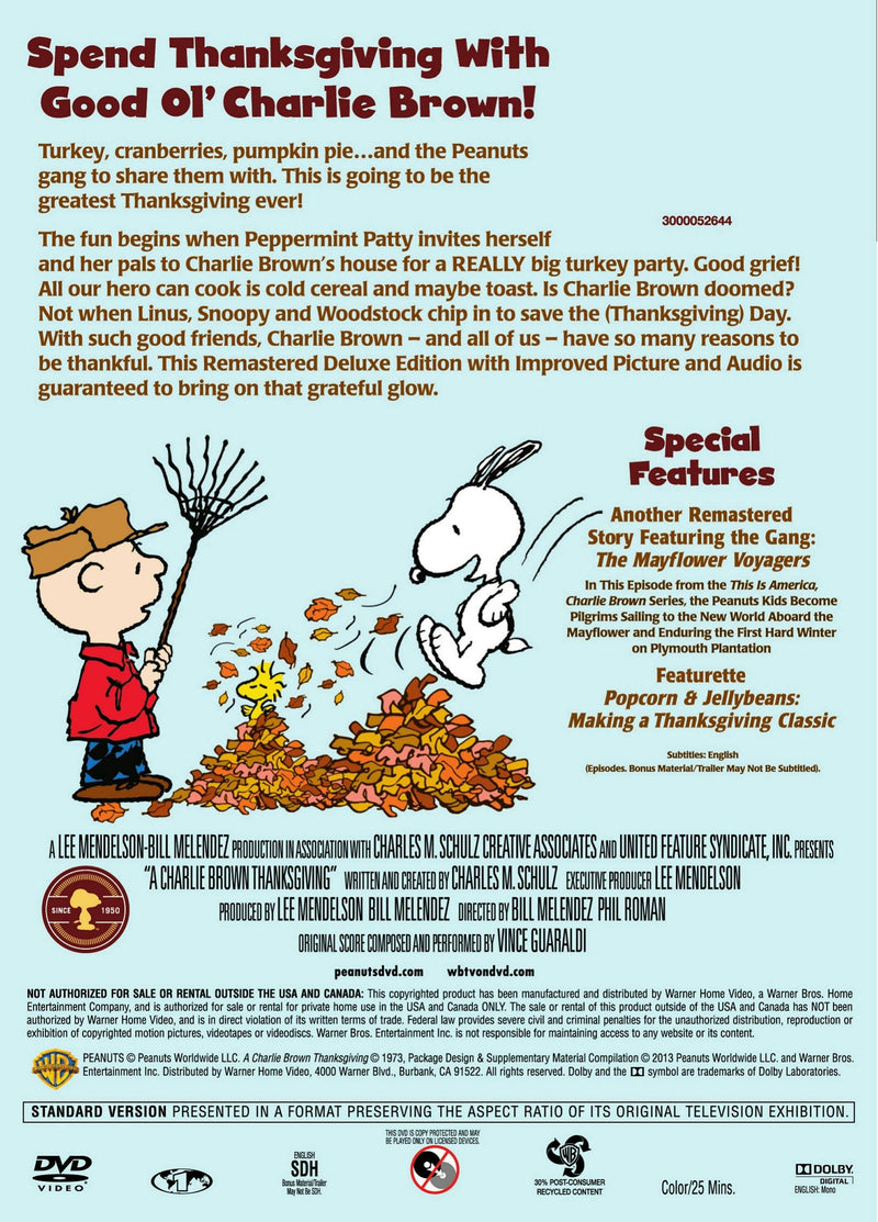 Charlie Brown: A Charlie Brown Thanksgiving (40th Anniversary Edition) [DVD]