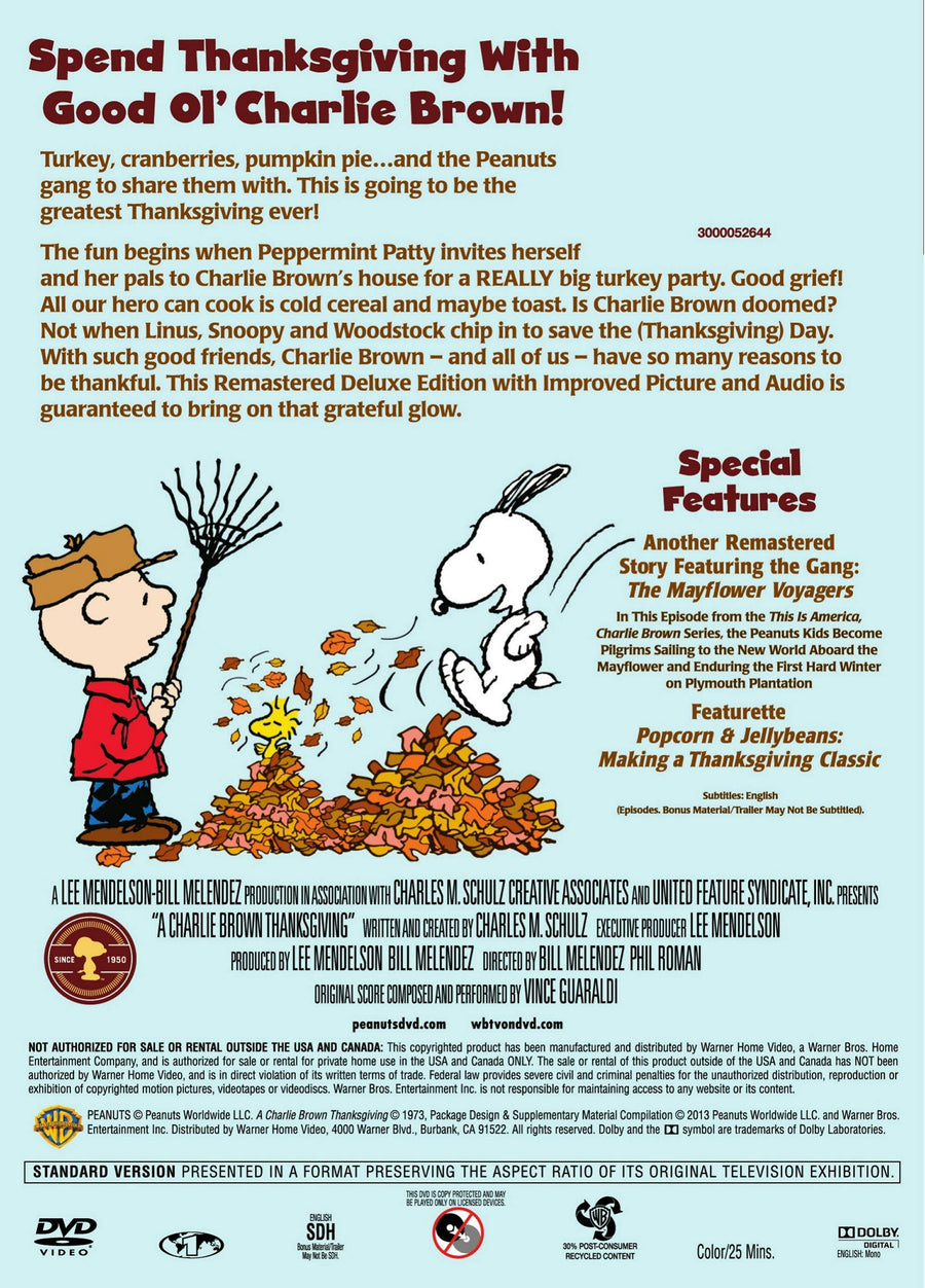 Charlie Brown: A Charlie Brown Thanksgiving (40th Anniversary Edition) [DVD]