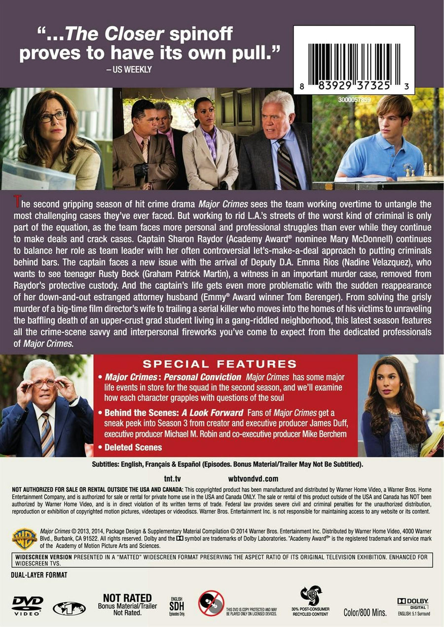 Major Crimes: The Complete Second Season [DVD]