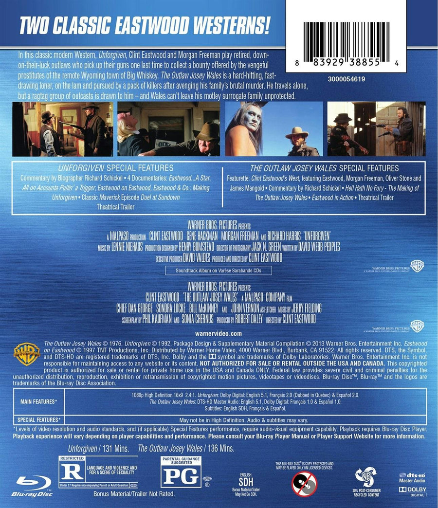 Unforgiven/The Outlaw Josey Wales (Blu-ray Double Feature) [Blu-ray]