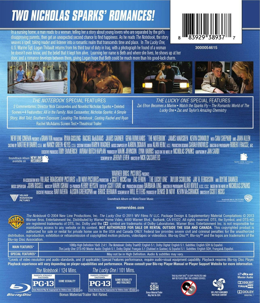 The Notebook / Lucky One (Blu-ray Double Feature) [Blu-ray]