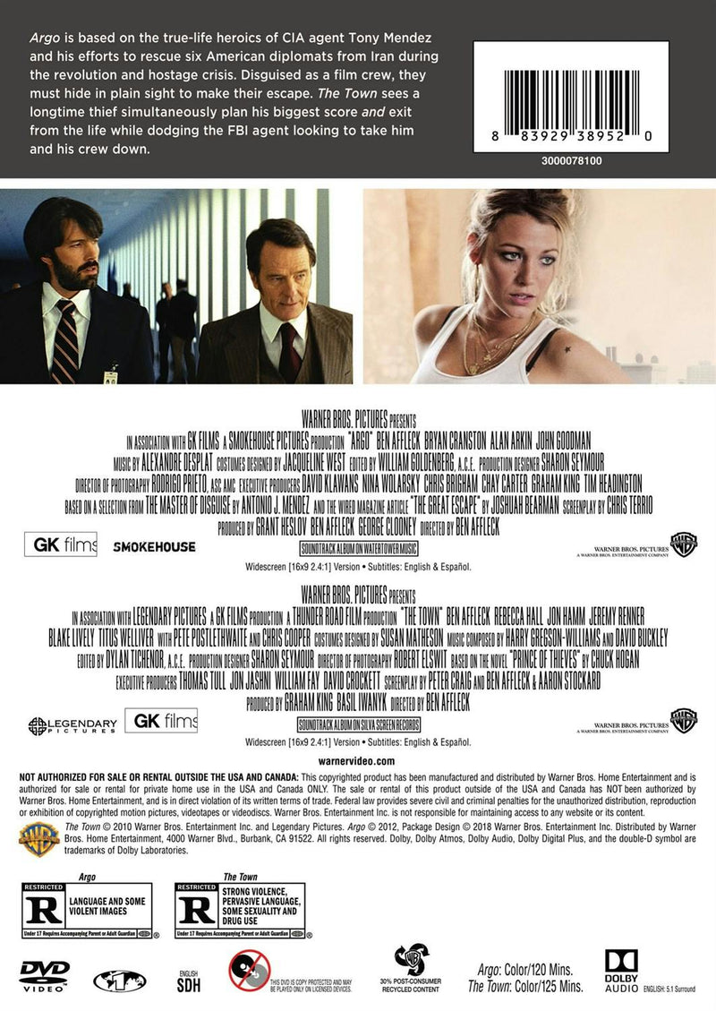 Argo/The Town (DVD Double Feature) [DVD]